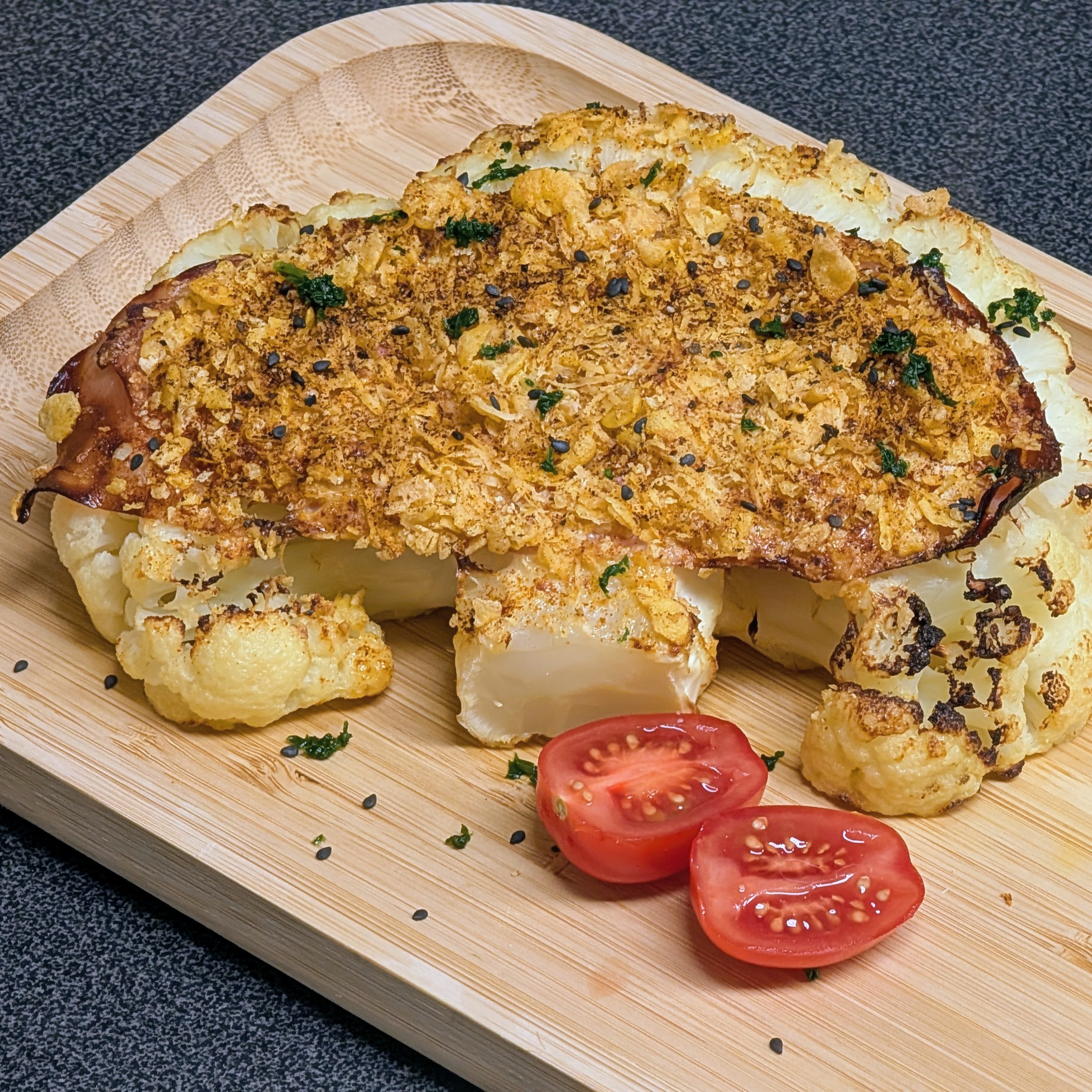 Blumenkohl-Steak mit Knusperkruste