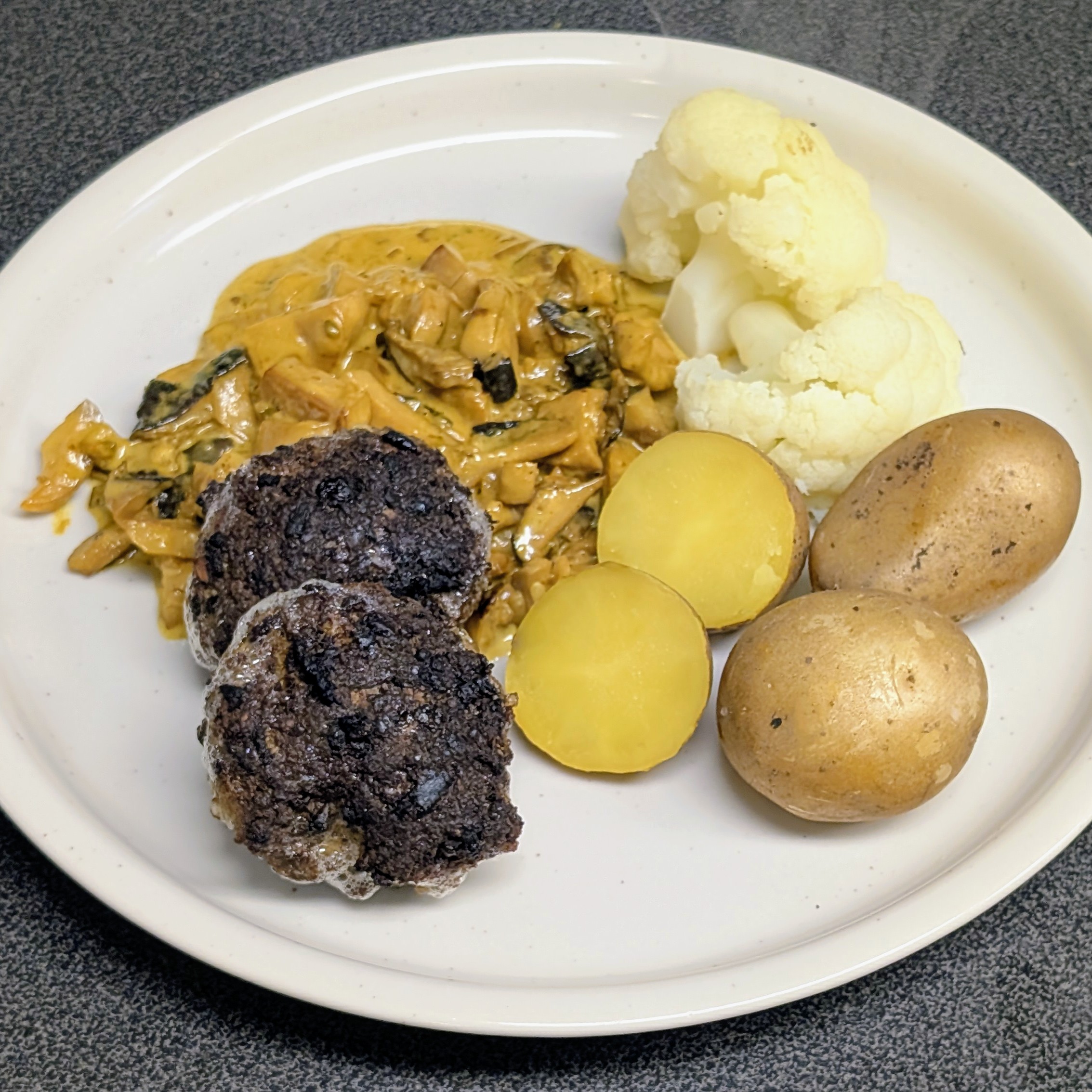 Frikadellen mit Pilzen in Sahnesoße