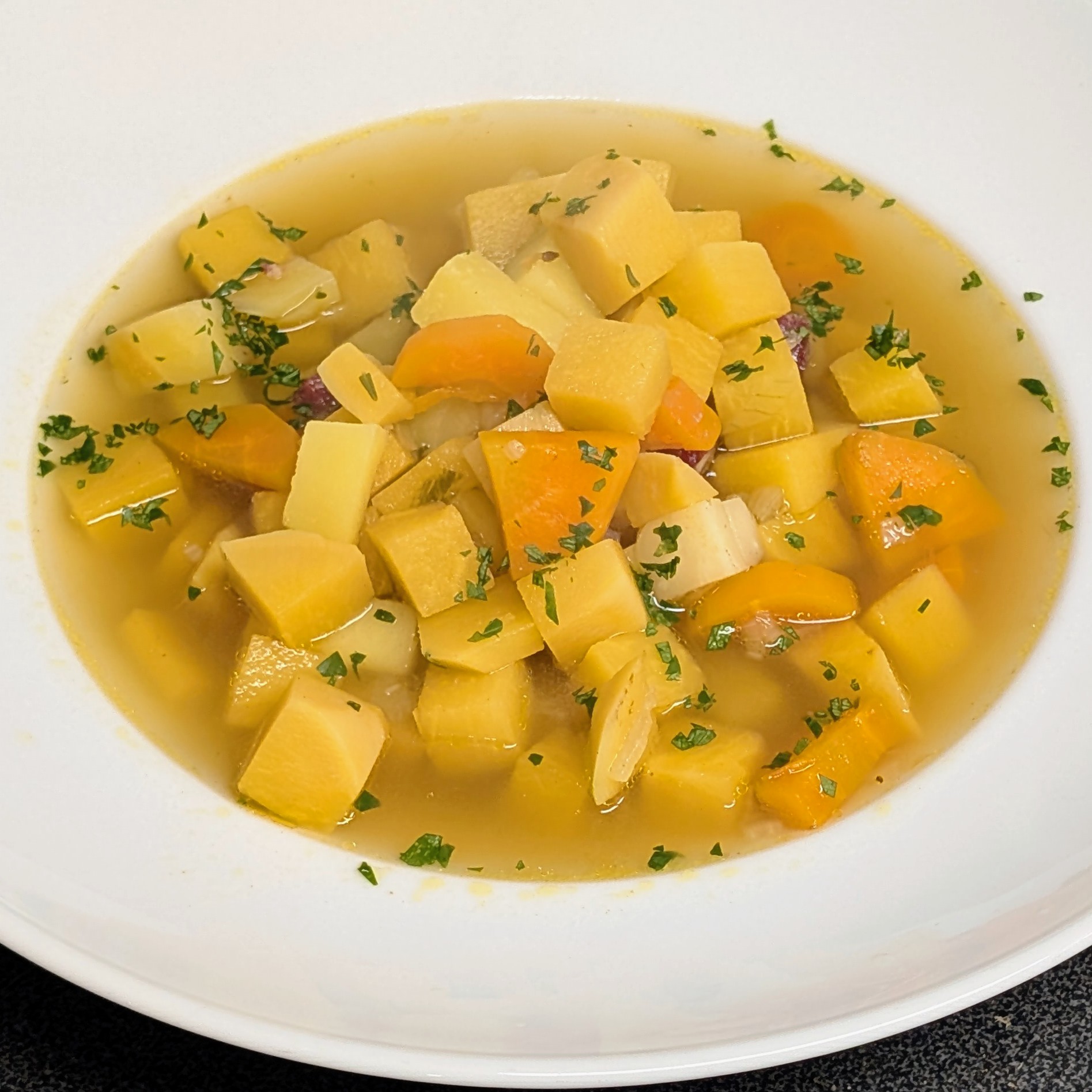 Steckrüben-Eintopf ohne Fleisch