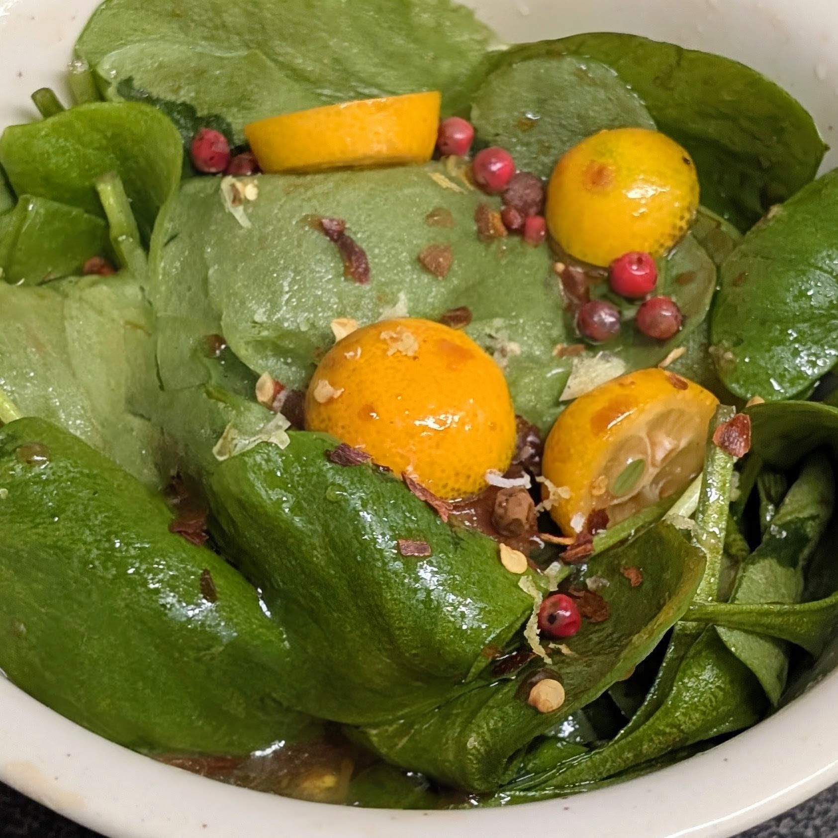 Winterpostelein-Salat mit Kumquats