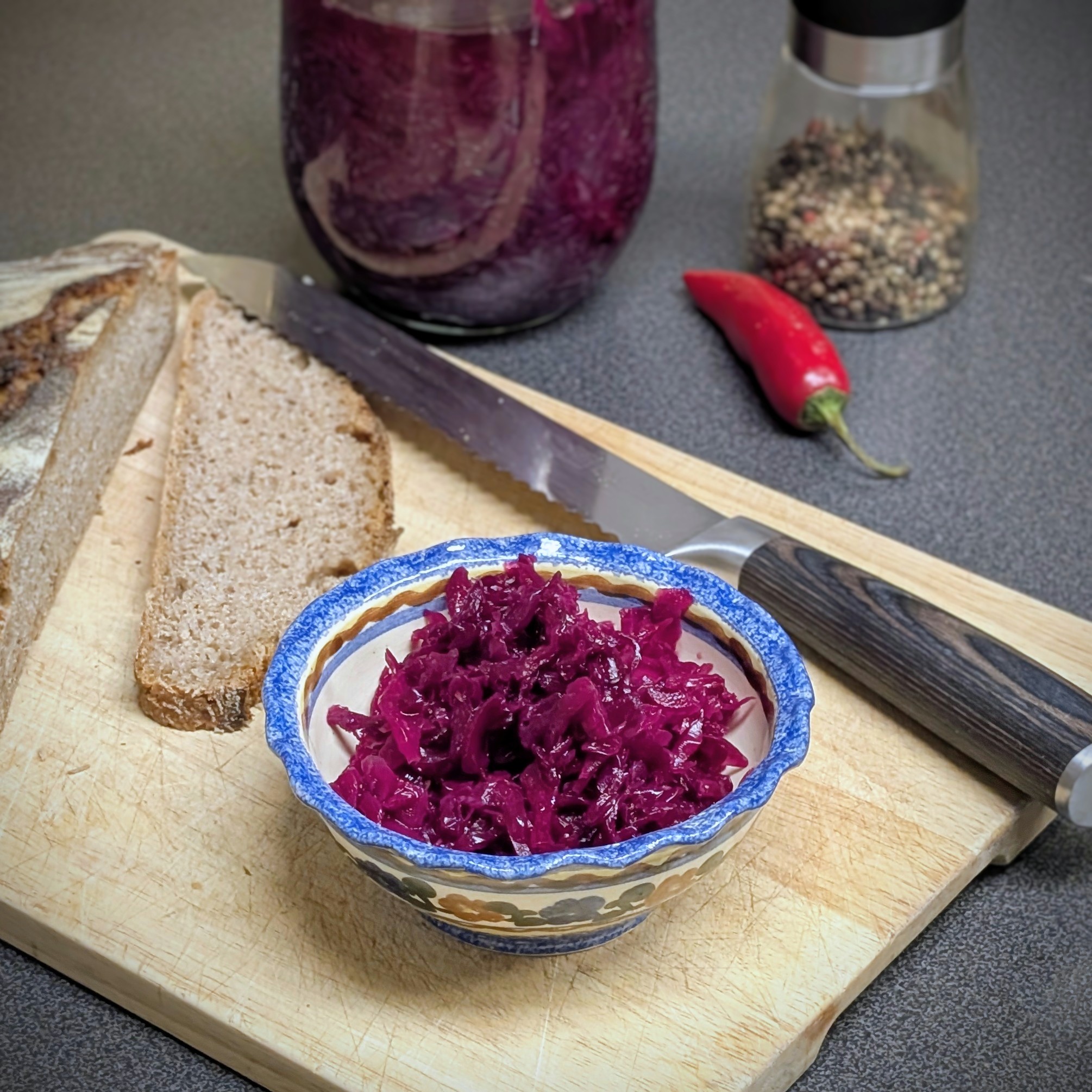Fermentierter Rotkohl aus dem Weckglas
